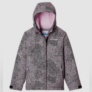 Like New Columbia Horizon Ride II Pink and Black Hooded Jacket Girls Coat